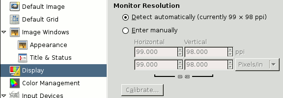 Nonsquare pixels setup - monitor DPI